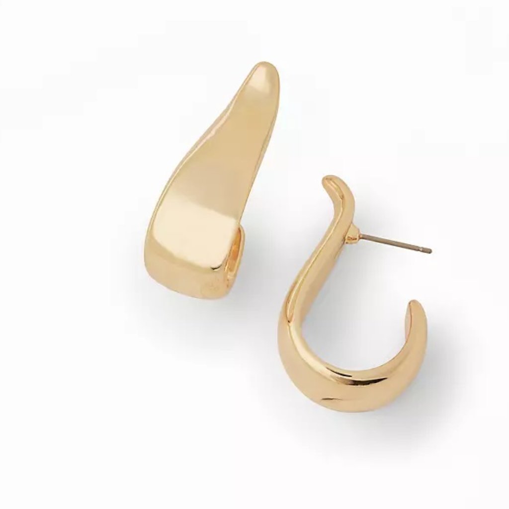 Ann Taylor Curved Hoop Drop Earrings